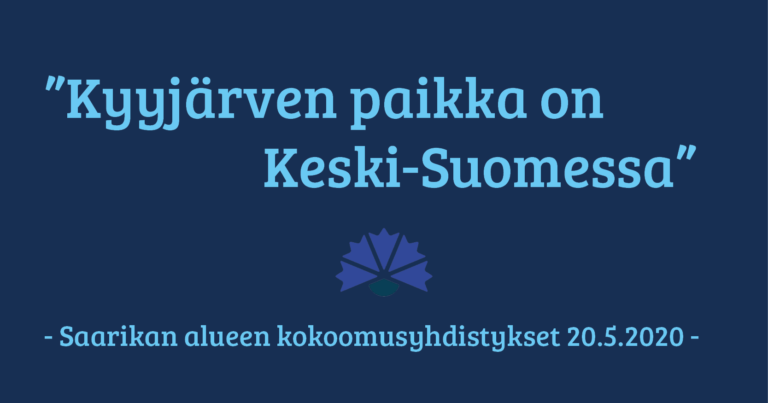 Saarikan alueen kokoomusyhdistykset: Kyyjärven paikka on Keski-Suomessa