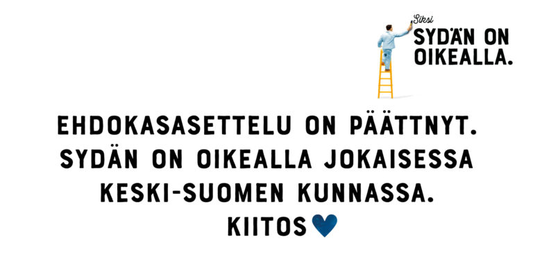 Jokaisessa Keski-Suomen kunnassa voi äänestää kokoomuslaista