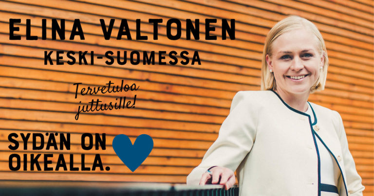Varapuheenjohtaja Elina Valtonen Keski-Suomessa la 13.11.