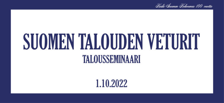 Suomen talouden veturit -seminaari