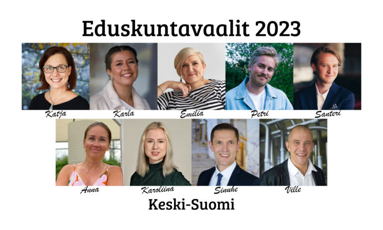 Keski-Suomen Kokoomus nimesi uusia eduskuntavaaliehdokkaita